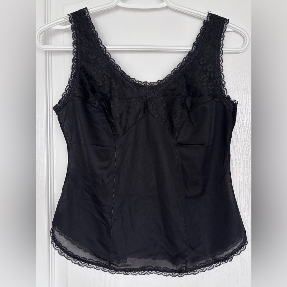 Vintage | Black Lace Cami Top